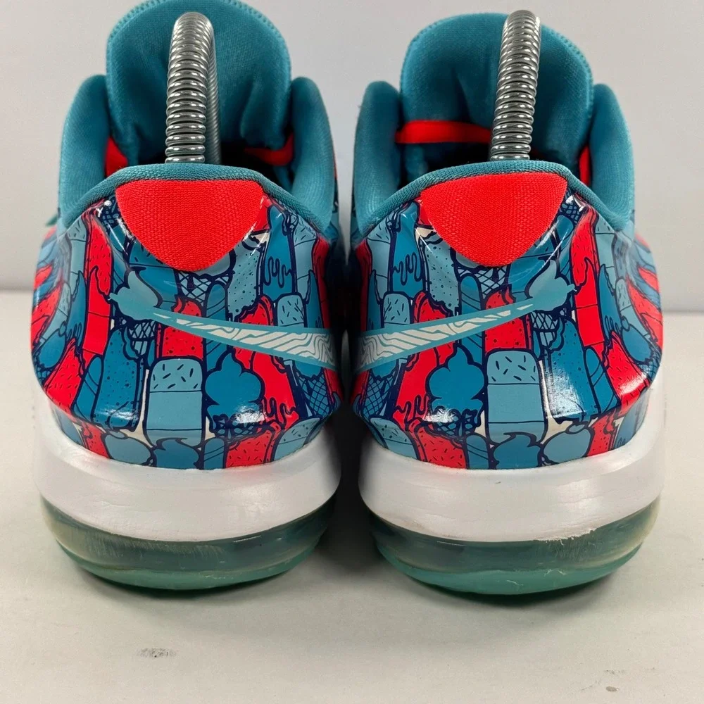Nike KD 7 GS Ice Cream Light Blue Lacquer Bright Crimson 669942-401 Kids Size 5Y